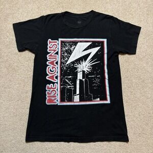 Rise Against Band Shirt Mens Small Black Bad Brains Punk Graphic Rock Punk Tee